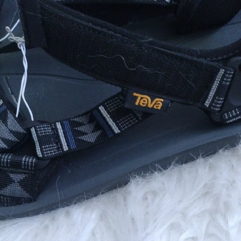 Teva Kids' Charcoal and Black Patterned Sandals